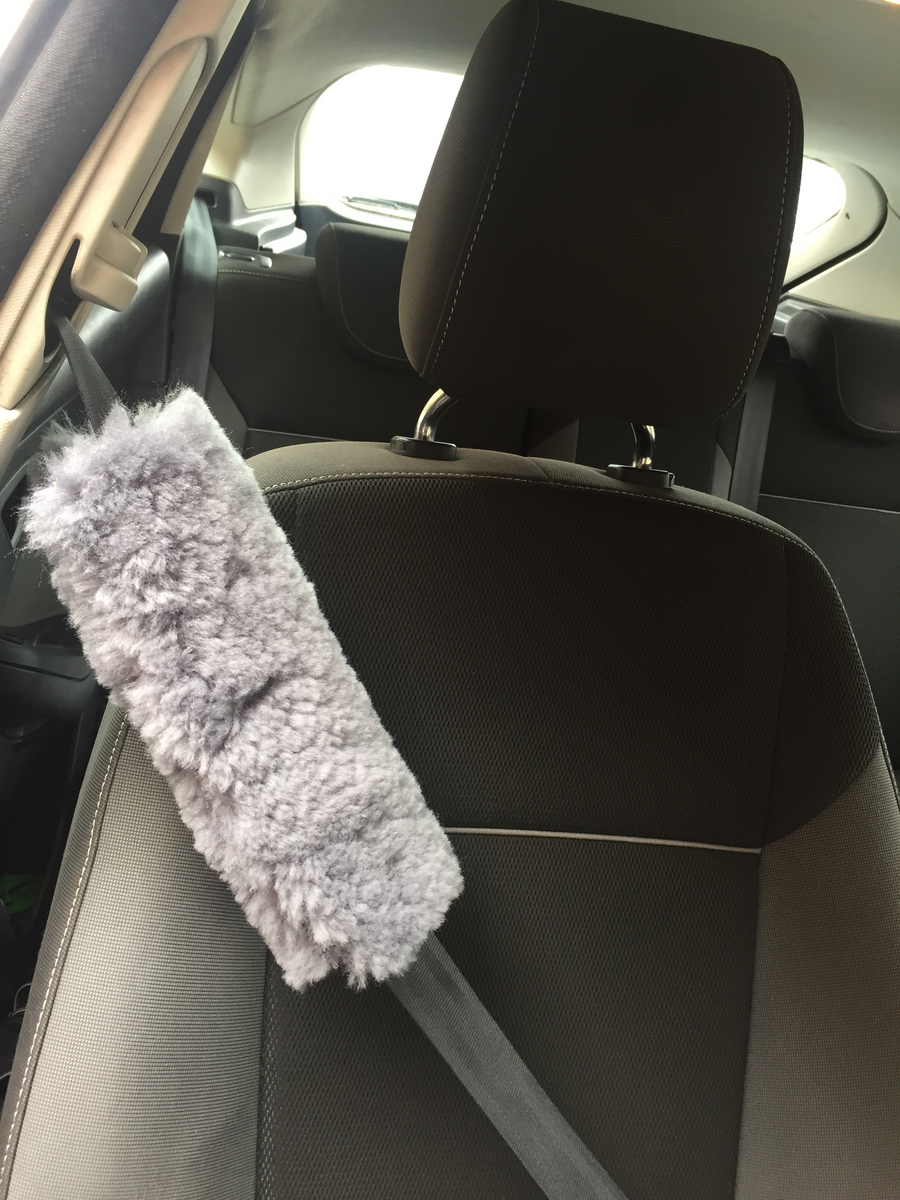 Sheepskin SeatBelt Covers - Main Image
