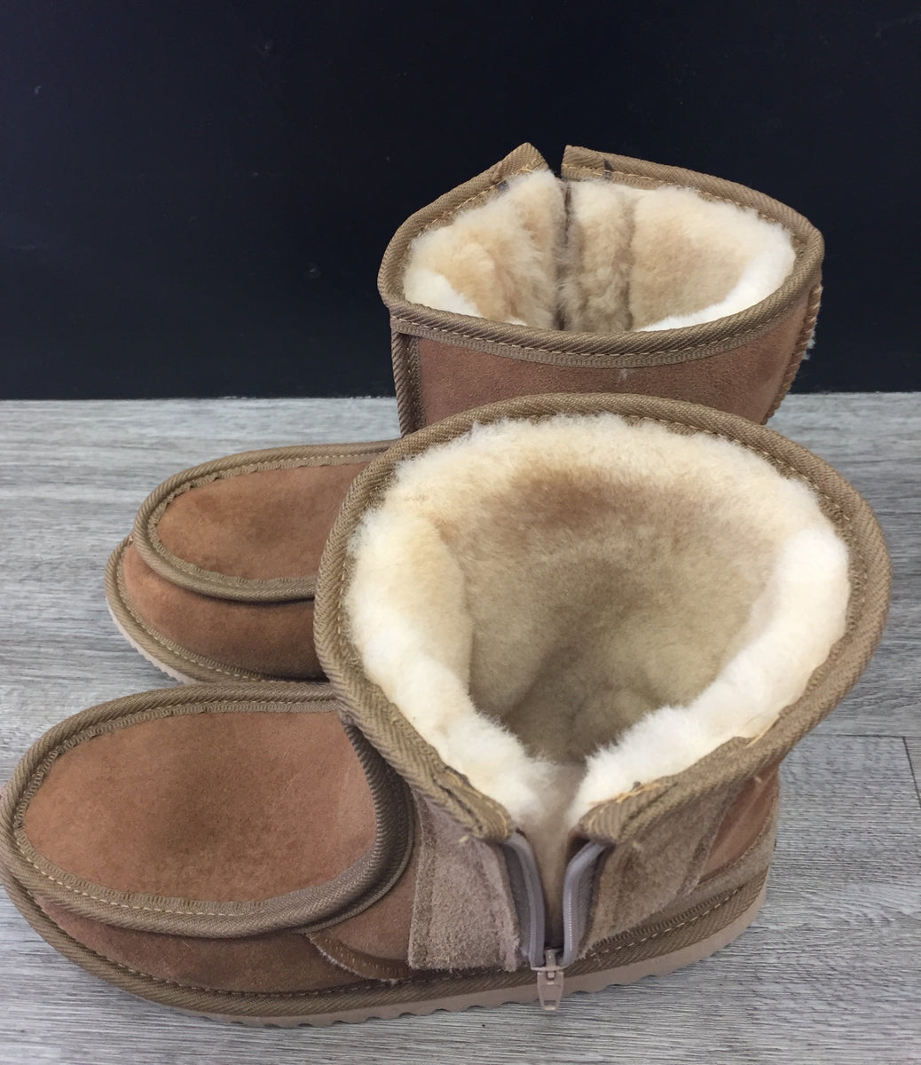 Sheepskin boots outlet with zipper