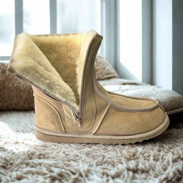 Mens Short Deluxe Boots with Side Zippers